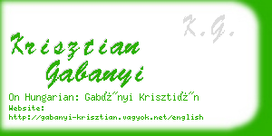 krisztian gabanyi business card